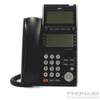 NEC Systemtelefon mit DESI-less Funktionsdisplay und 8 normalen Funktionstasten - DTL-8LD von vorne